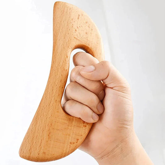 Drewniany masażer do ciała gua sha